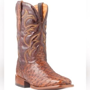 El Dorado Exotic Full Quill Ostrich Western Boot Square Toe Mens Size 11D